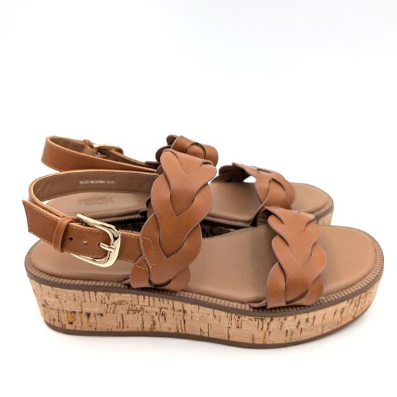 Nordstrom Rack Pennie Braided Platform Sandal Women's Brown Size US8.5 EU39 - Picture 4 of 11